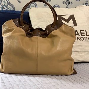 Michael Kors Astor Camel Leather Bag